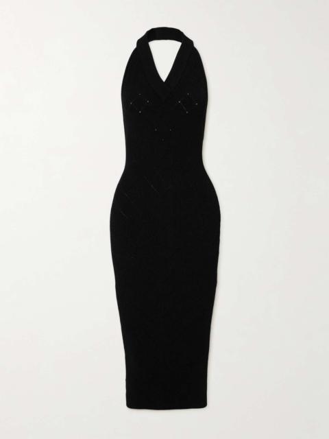 Balmain Knitted halterneck midi dress