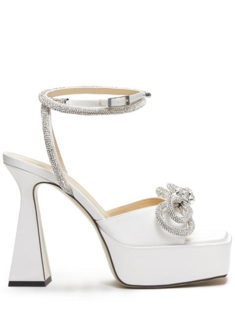 MACH & MACH 140mm Double bow satin sandals