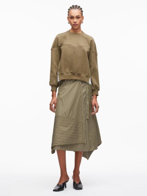 3.1 Phillip Lim French Terry Sweatshirt with Poplin Combo