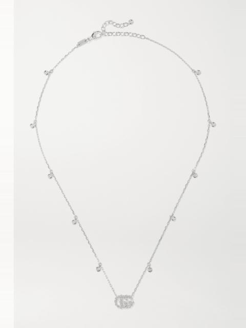 GG Running 18-karat white gold diamond necklace