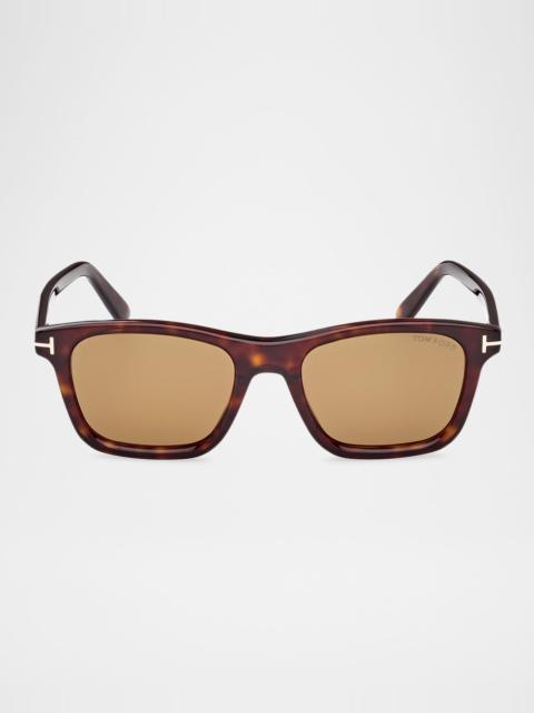 TOM FORD Men's Barron Acetate Square Sunglasses