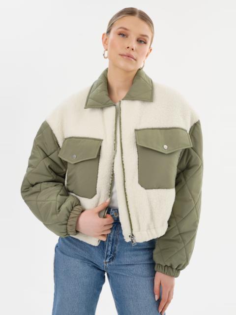 LAMARQUE PEYTON | Mixed Media Bomber Jacket