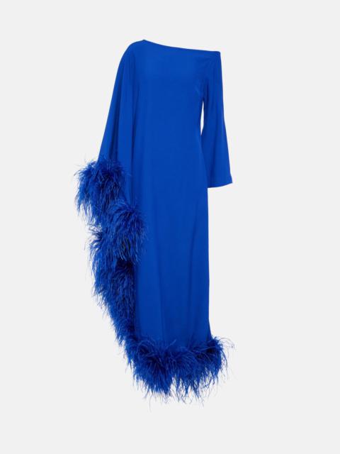 Taller Marmo Ubud Extravaganza feather-trimmed gown