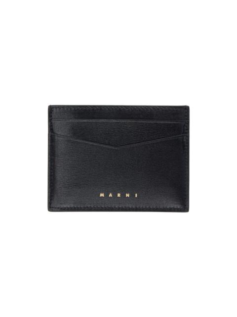 Marni Black Logo Card Holder