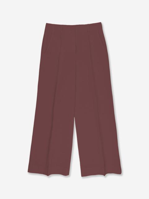 SLOWEAR Regular fit trousers in cotton and linen twill