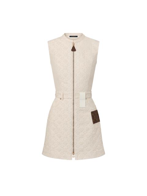 Louis Vuitton Monogram Fil Coupé Zip-Up Dress