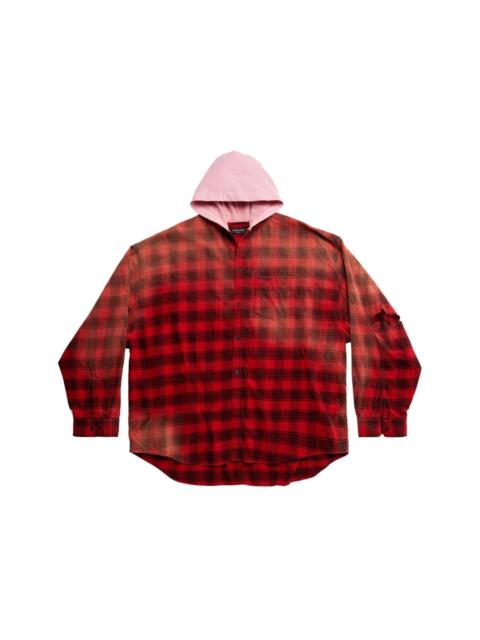 BALENCIAGA Balenciaga Hooded Shirt Intense Red/Black