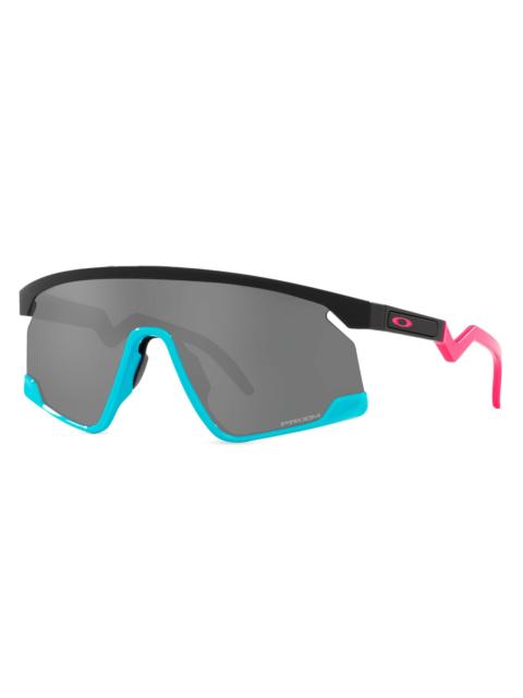 OAKLEY Men's BXTR Prism Rectangular Shield Sunglasses - Black Blue Pink Grey