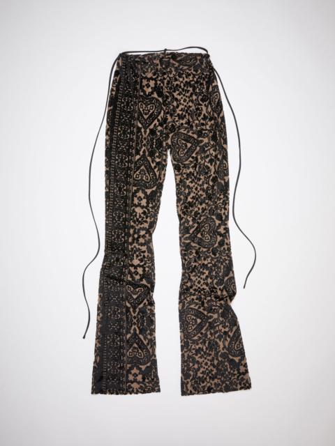 Acne Studios Jacquard trousers - Black/mink brown