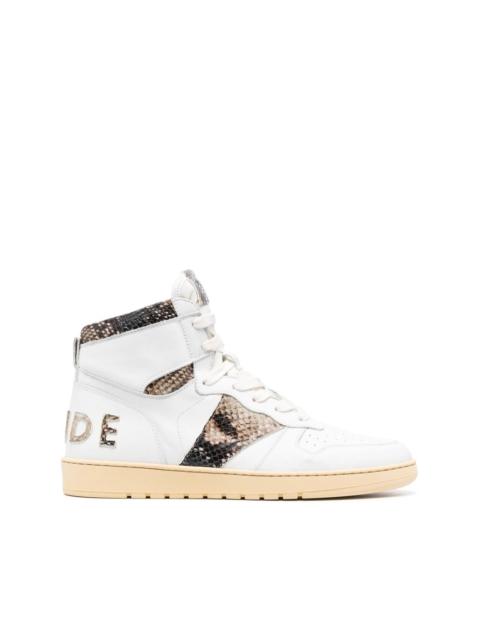 Rhude panelled high-top sneakers