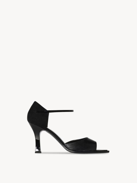 The Row MJ Heel Sandal in Leather