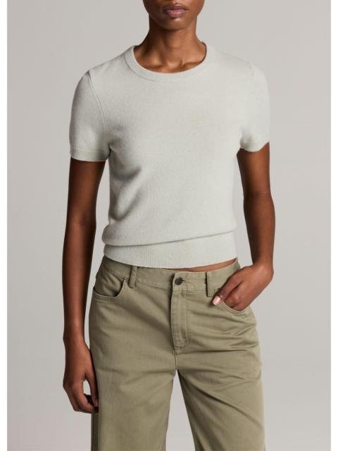 Vince Wool & Cashmere-Blend Short-Sleeve Sweater