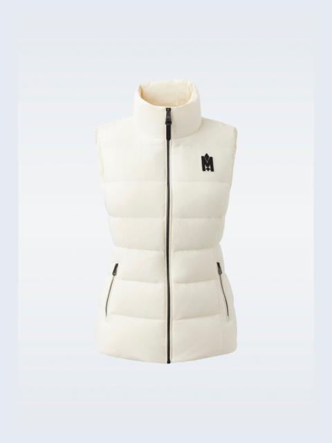 MACKAGE GISELA Stretch light down vest with stand collar