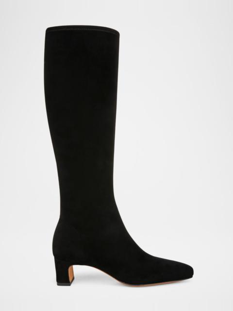 Vince Saira Suede Kitten Knee Boots