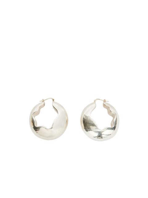 polished-effect hoop earrings
