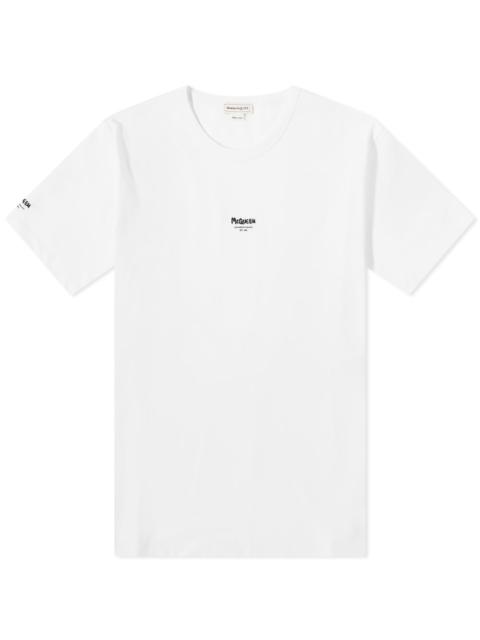 Alexander McQueen Alexander McQueen Centre Grafitti Logo Embroidered Tee