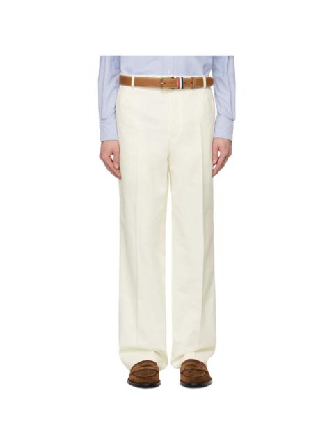 White Low-Rise Trousers