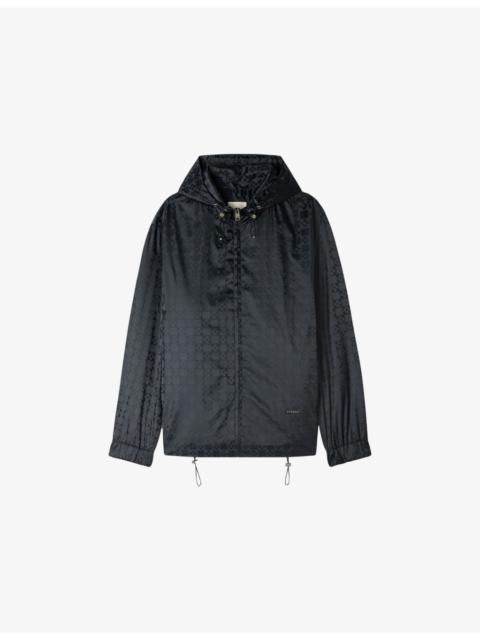 Sandro Graphic-print hooded nylon jacket