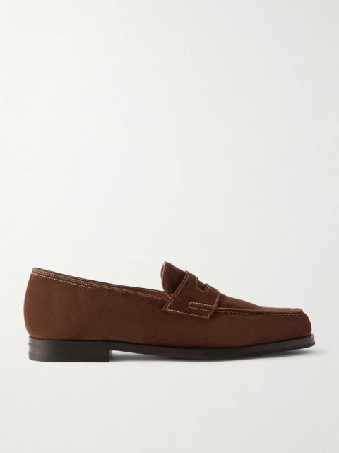 John Lobb Lopez Suede Penny Loafers