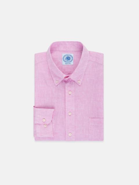 J. PRESS SOLID PINK LINEN SPORT SHIRT - CLASSIC FIT