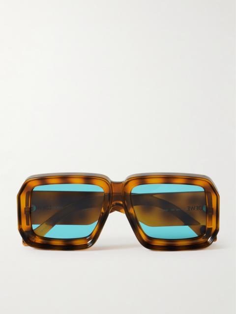Loewe + Paula's Ibiza Square-frame Tortoiseshell Acetate Sunglasses