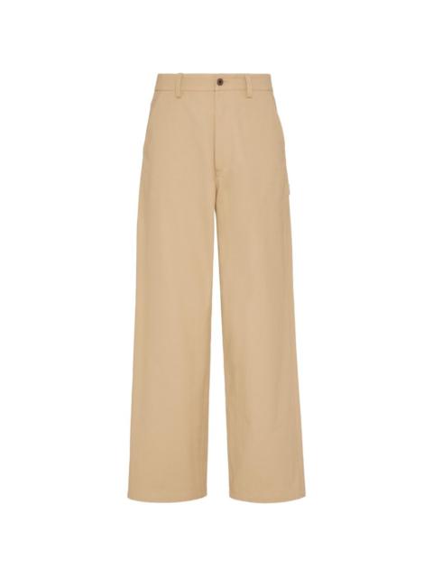 Valentino V-detail straight-leg trousers