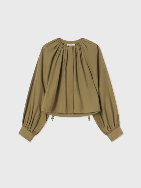 CO Gathered Tunic Shirt in Cotton Poplin