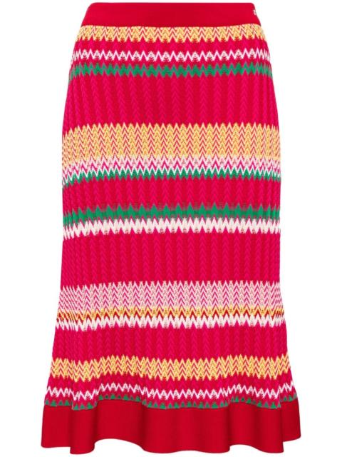 CAROLINA HERRERA striped pattern midi-skirt