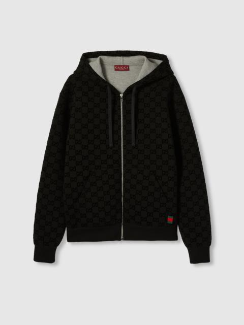 GUCCI＊GG FLOCKED PRINT COTTON SWEATSHIRT パーカー＊送料込 GUCCI＊GG FLOCKED PRINT COTTON SWEATSHIRT パーカー＊送料込