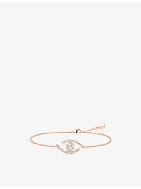 MESSIKA Lucky Eye 18ct Rose-Gold and 0.22ct Diamond Bracelet
