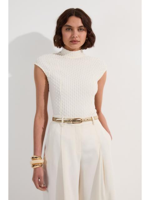 KAREN MILLEN Textured Jersey Top