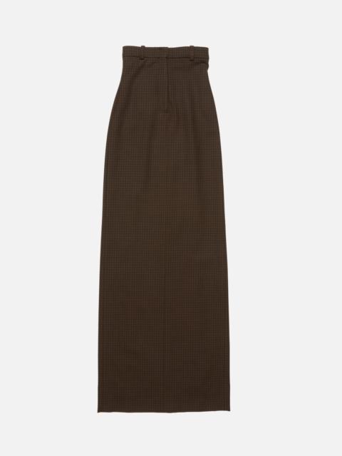 Acne Studios Wool check skirt - Multi brown