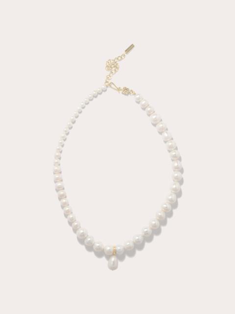 Completedworks 18K Gold-Plated Sterling Silver Freshwater Pearl and Cubic Zirconia Necklace