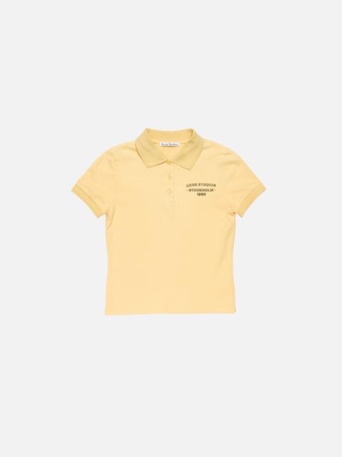 Acne Studios Washed polo t-shirt - Warm yellow