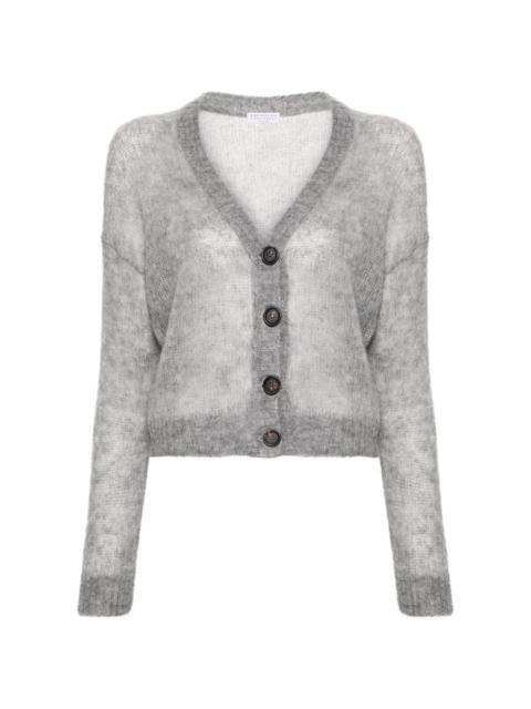 button-up cropped cardigan