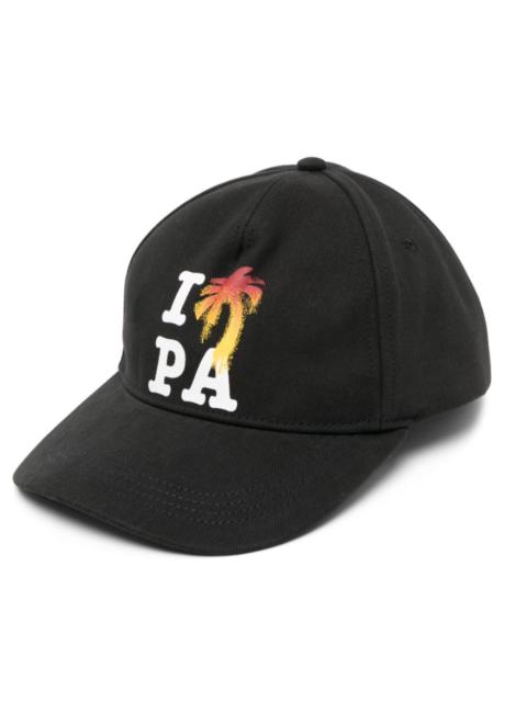 Palm Angels logo-print cotton cap