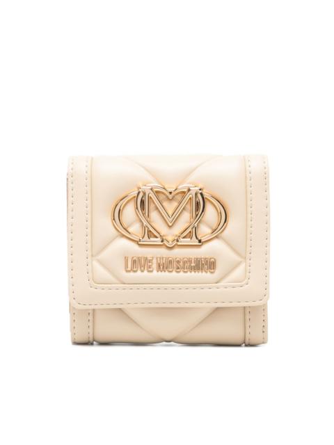 Moschino logo quilted wallet