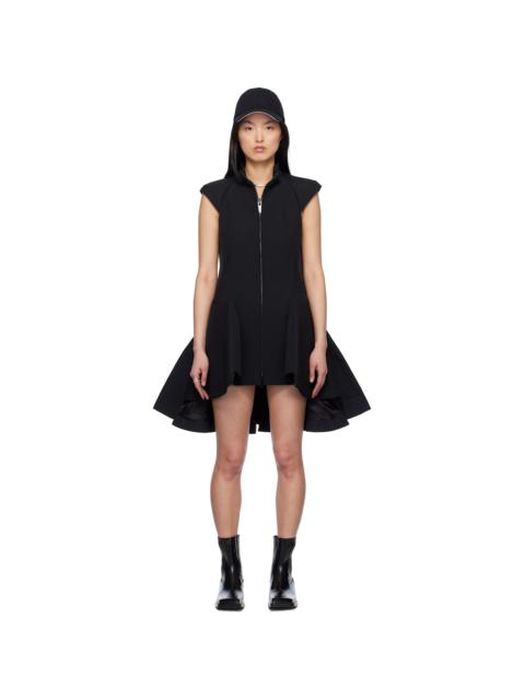 sacai Black Matelasse Twill Mix Minidress