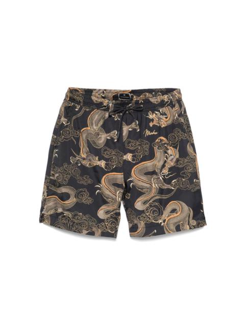 MAHARISHI Dragon swim shorts