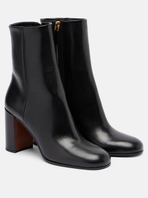 Prada Logo leather ankle boots