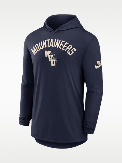 Nike West Virginia Legacy Arch Men's Nike Dri-FIT College Long-Sleeve Hooded T-Shirt