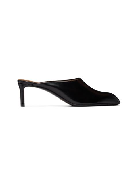 KHAITE Black Colt Low Mule Heels