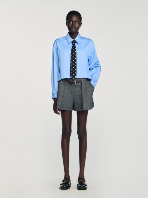 Sandro CROPPED SHIRT WITH DETACHABLE TIE