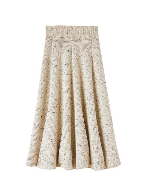 ribbed-knit wool skirt