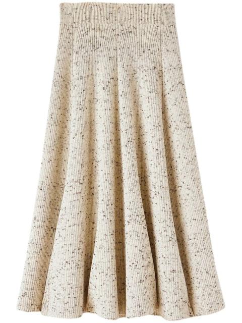 Jil Sander ribbed-knit wool skirt