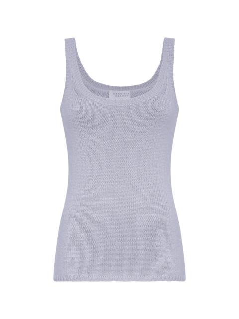 GABRIELA HEARST Brigid Knit Tank Top in Light Blue Cashmere