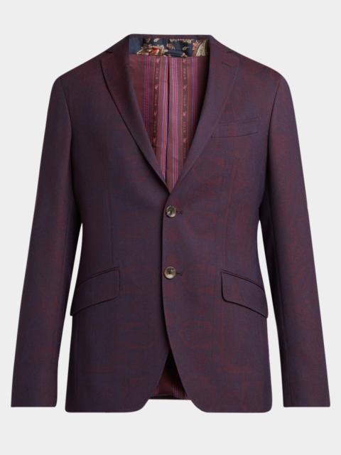 Etro Men's Wool Jacquard Two-Button Sport Coat