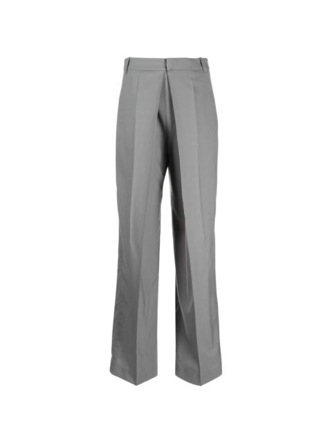 pleated wool tailored trousers
