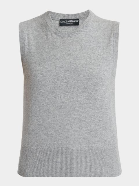 Dolce & Gabbana Cashmere Sleeveless Crewneck Sweater