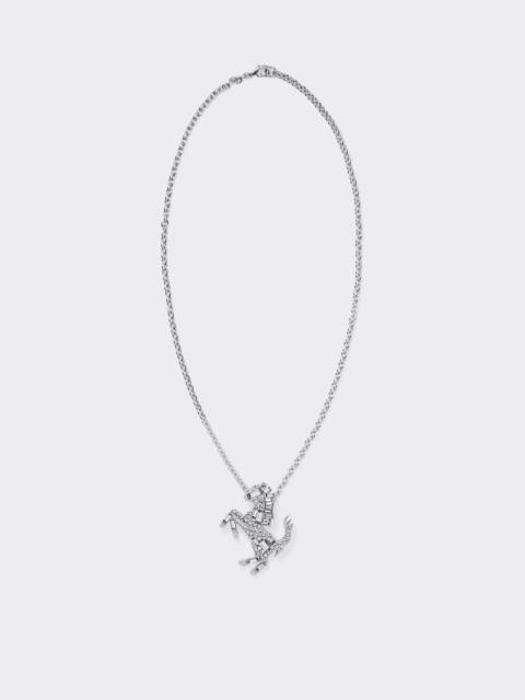 Ferrari Prancing Horse Rhinestone Necklace